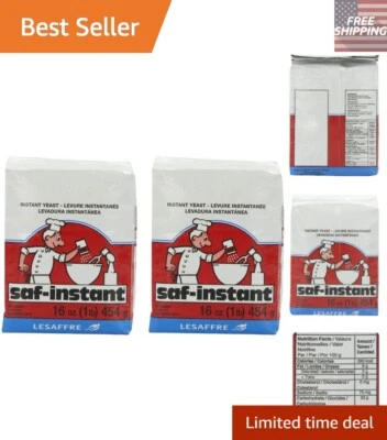 Combo de levadura instantánea 32 oz - Dos bolsas de 1 libra para comodidad culinaria Foto 1 de 4