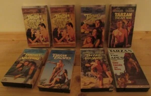7 Different +1 TARZAN VHS with Johnny Weissmuller, Maureen O'Sullivan- used lot - Picture 1 of 5