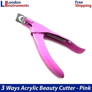 3 Way RED Cutter Fake Nails Tips UV Acrylic Gel Manicure Pedicure Instruments - Picture 1 of 7