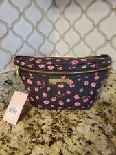 JUICY COUTURE  Black Pink Rose Promenade belt bag/Purse,New