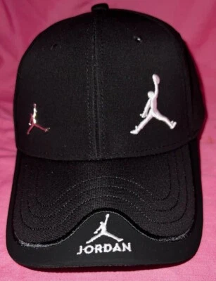 Nike Jordan Jumpman Curved Brim BLACK   HATS CAPS          QLD seller - image 1 of 3