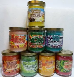 Smoke Odor Exterminator 13 oz Jar Pineapple Coconut Assorted Set of (8) Candles. - Picture 1 of 10
