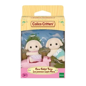 Calico Critters Flora Rabbit Twins Figure Set CC2160 NEW IN STOCK - Picture 1 of 2