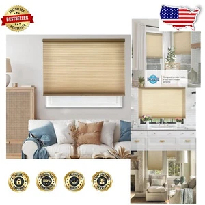 Luxurious Morning Croissant Cellular Window Shades - 71.5" x 48" for Any Room - Picture 1 of 11