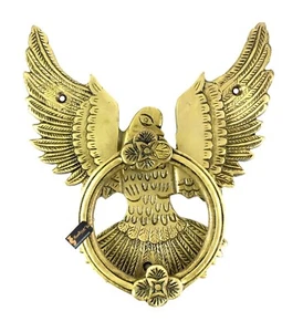 Decorative Beautiful Open Winged Eagle Design Brass Door Knocker Gift Piece - Picture 1 of 14