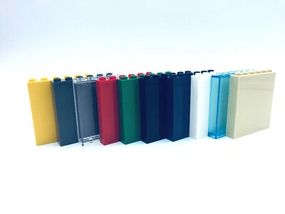 Lego® Wand 4 Stück 1 x 6 x 5 Panele olive weiß rot grün tan grau 59349 59350 - Bild 1 von 2