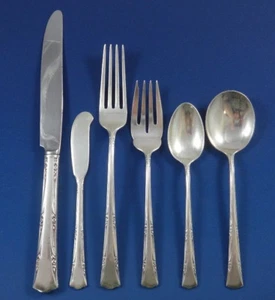 Greenbrier by Gorham Sterling Silver Flatware Set For 8 Service Dinner Size - Picture 1 of 7