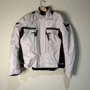 Firstgear Mens Motorcycle Riding Jacket Gray Black MD Biker Protective - Picture 1 of 5