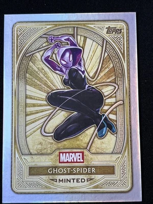 2025 Topps Marvel Mint Ghost Spider/Spider Gwen -Gold Tier Character- Refractor - Image 1 of 2