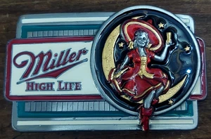 Vintage MILLER HIGH LIFE - THE CHAMPAGNE OF BEER - Belt Buckle - Picture 1 of 4