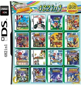 482 in 1 Cartucia di gioco NDS Pacchetto di giochi DS Super Combo per DS NDS/L/I - Foto 1 di 5