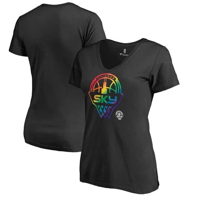 Women's Black Chicago Sky Team Pride V-Neck T-Shirt - Image 1 of 3