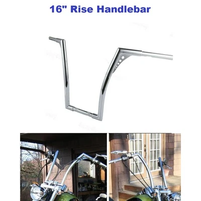 16" Rise Ape Hangers Handlebar For Kawasaki Vulcan S650 VN650 Foto 1 de 4