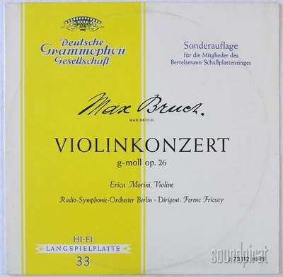 ERICA MORINI & FRICSAY BRUCH VIOLIN CONCERTO DGG 10" TULIP CLUB EDITION NM - Image 1 of 3
