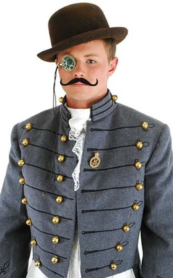 STEAMPUNK INDUSTRIAL VICTORIAN ACCESSORY KIT MOUSTACHE HAT MONOCOLE - Image 1 of 2