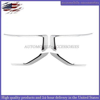 For 2018-2021 Mitsubishi Eclipse Cross Chrome Front Bumper Trim Grill Molding 4x - Изображение 1 из 4