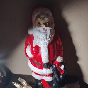Vintage SELTEN Empire Blasform Weihnachtsmann Kunststoff Weihnachten mit Kordel Licht 13" ** - Bild 1 von 5