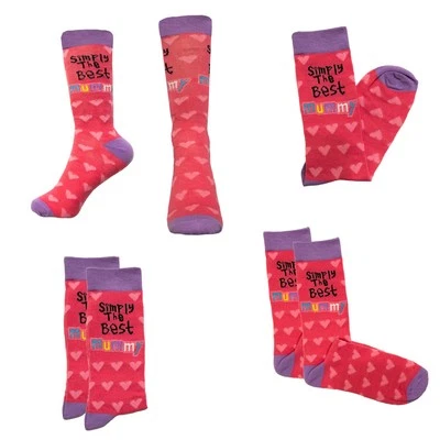 SHATCHI Simply The Best Mummy Socks Novelty Christmas Birthday Mother Day Gift For Women