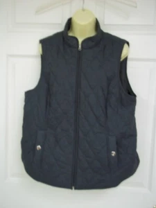 Croft & Barrow Dark Gray Quilted Zippered Vest XL - Picture 1 of 7