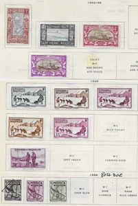 12 St. Pierre & Miquelon Stamps w/Post Due from Quality Antique Album 1932-1938 - Picture 1 of 1