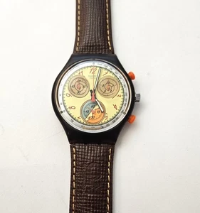 Swatch Chrono 1994 - SCO100M - Dancing Feathers - con cinturino in pelle  - - Imagen 1 de 3