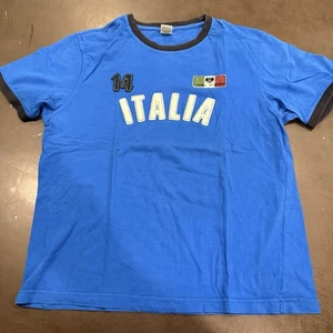 Roma Atletica Italia T-Shirt Men's M Blue Italy Soccer Ringer Tee Stitched #14 - Picture 1 of 6