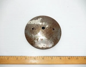  Vintage Deckenüberdachung aus verrostetem L & vernickeltem Stahl.  5" Durchmesser   #37. - Bild 1 von 9