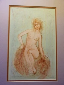 Edna Hibel Original Steinlithographie signiert und nummeriert (neu Single Akt) - Bild 1 von 4
