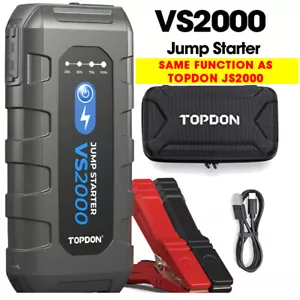 Topdon VS2000 12V 2000A Auto Car Jump Starter Battery Booster Box Power Bank - Picture 1 of 14