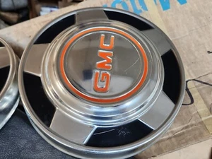 1973-1987 GMC Truck Jimmy Or Suburban 1/2 Ton 4-Wheel Drive Dog Dish Hubcaps (2) - Picture 1 of 6
