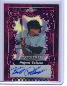 MIGUEL CABRERA 2025 LEAF METAL SIGNATURE SERIES AUTO 1/1 - Picture 1 of 1