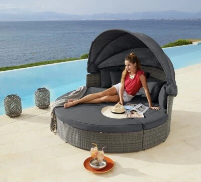 Merxx Riva Relaxinsel Ø 180 cm, inkl. Auflagen und Kissen, Muschel , Lounge - Bild 1 von 4