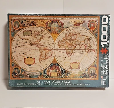 EuroGraphics Antique World Map Puzzle (1000-Piece) NEW FACTORY SEALED - Image 1 of 4