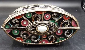 JAY STRONGWATER Signed Swarovski Crystal Cabochon Jewelry Trinket box EXC! - Picture 1 of 4