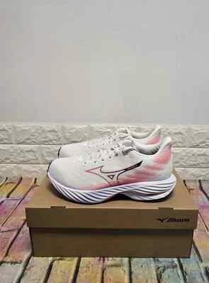 Mizuno Wave Rider 28 Straßenlaufschuhe UK 4 Damen UVP 140£ MIZ Schneeweiß - Bild 1 von 4