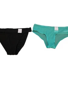 2 Auden Womens Underwear Cheeky Black & Green Panties Size Small (4-6) Intimate - Picture 1 of 7