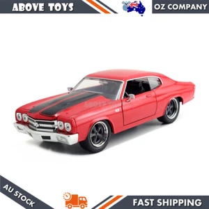 Jada 1:24 Scale Fast & Furious Dom's '70 Chevy Chevelle SS Red Diecast Toy Model - Picture 1 of 2