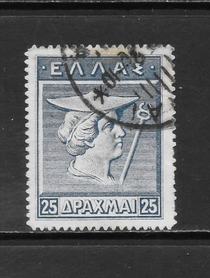 GRECIA SCOTT 231 USADO EN MUY BUEN ESTADO - 1922 25d EMISIÓN ÍNDIGO - MERCURIO Foto 1 de 2