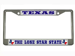 Marco de licencia de automóvil Texas The Lone Star diseño estatal soporte para etiquetas automático - Imagen 1 de 4