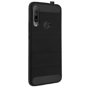 Huawei P Smart Z / Honor 9X Reinforced Flexible Case Brushed Carbon Effect Black - Picture 1 of 6