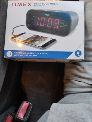 Radio reloj despertador doble TIMEX AM/FM T231GRY Foto 1 de 2