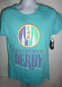 Neu mit Etikett 2022 Kentucky Derby 148th Churchill Downs kurzärmliges T-Shirt blau XL C-20 - Bild 1 von 5