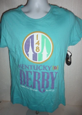 Новая футболка с коротким рукавом 2022 Kentucky Derby 148th Churchill Downs синяя XL C-20 - Изображение 1 из 4