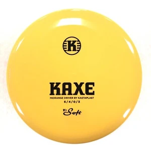 DISC GOLF KASTAPLAST K1 SOFT KAXE OVERSTABLE MIDRANGE 172g YELLOW W/ BLACK FOIL - Picture 1 of 1
