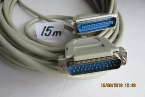 Cable pour PC : Cable DB 25 mâle vers Centronics mâle ( imprimante) 15 mètres - Photo 1/2