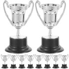 10 Plastic Trophies for Kids Competition Awards Silver-MI