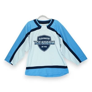 Smart Hockey Clearwater Florida Ice Storm Jersey Men's Small Blue White - Picture 1 of 6