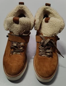 Coach Bootie Urban Hiker Shearling Suede Boot 9B Chestnut - Picture 1 of 9
