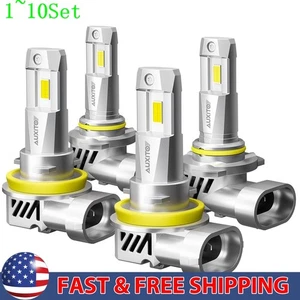 AUXITO 9005 H8 H9 LED Headlights White 6500K Bulb High Low Beam CANBUS 1-10Set - Picture 1 of 11