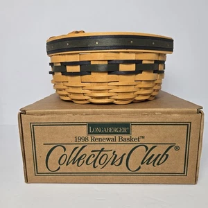 Longaberger 1998 Collectors Club Cestino Rinnovo Combo con Scatola - Foto 1 di 8